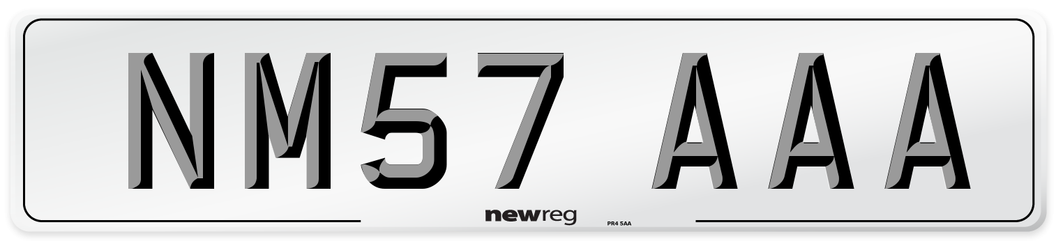 NM57 AAA Number Plate from New Reg